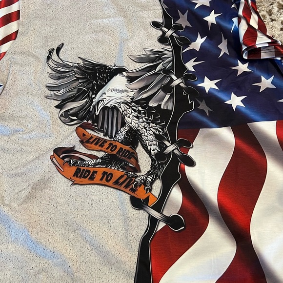 XXXL Mens Flag Patriotic American Eagle 3D Sweatshirt  All Over Print Plus Short - Picture 5 of 7